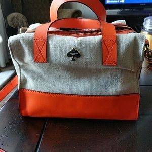 Kate Spade Orange + Linen Purse